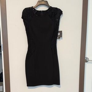 Iz Byer Women’s Black Lace Mini Dress